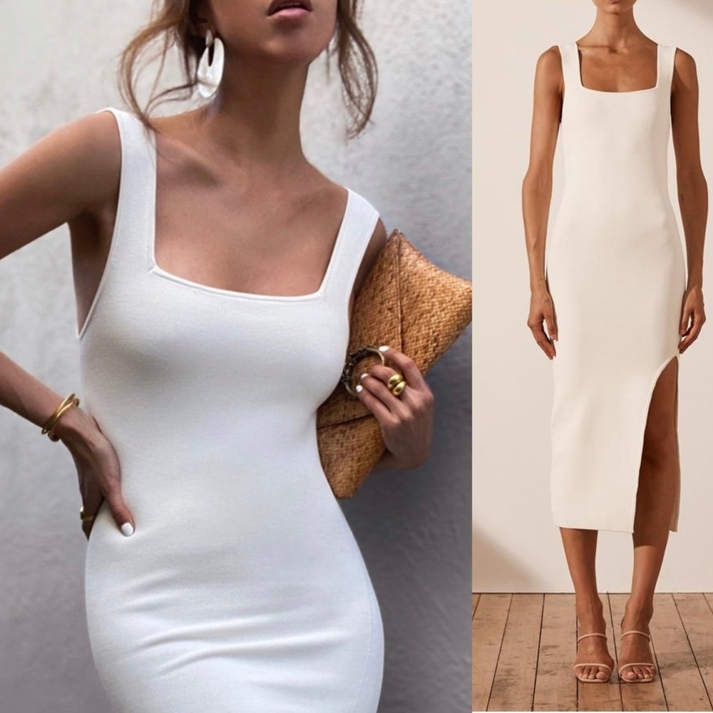 Shona Joy Square Neck Midi Dress